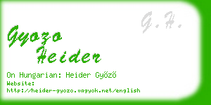 gyozo heider business card